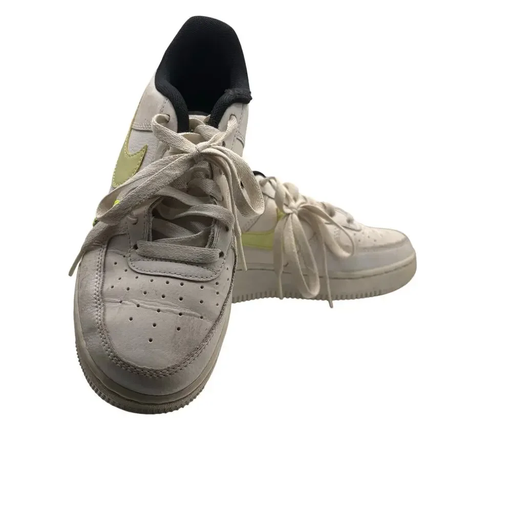 Nike Air Sneakers 4 White Classic Athletic Casual Low Top Shoes White Green Prep